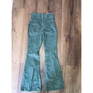 Free People Green Flare Pants